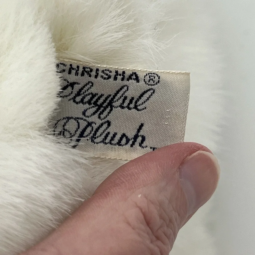 Vintage Chrisha Playful‎ Plush bunny rabbit 1988 11